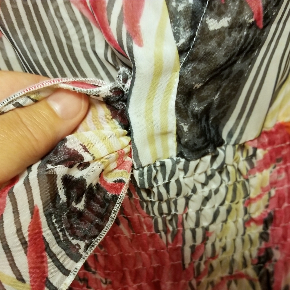 Lane Bryant Sheer Over-Shirt Faux Tie Sz 18/20 - Picture 5 of 7